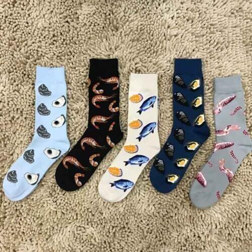 2020 Spring Summer Socks Men Funny Meia Masculina Calcetines Sokken Long Dress Socks Hiphop Animal High Big Plus size 41 43 44