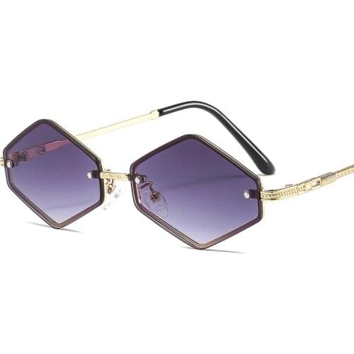 2021 New Fashion Hexagon Sunglasses Women Men Luxury Gradients Lens Alloy Metal Frame Brand Designer Elegant Hot Selling Quality
