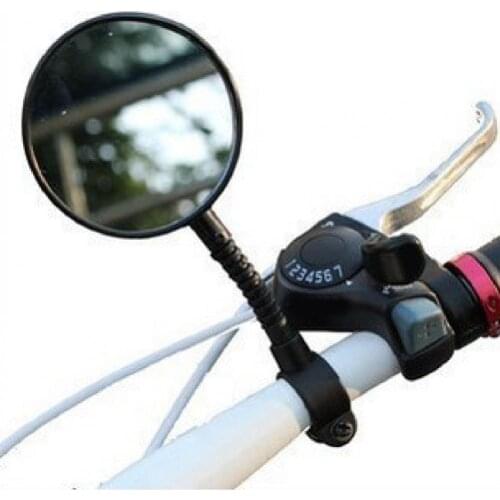 Plastic Bicycle Rearview Mirror Adjustable Bicycle Rearview Mirror with Reflector Safety Bike Riding Accessories