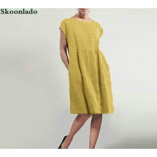 Professional cotton linen clothes supplies women linen dresses high quality lady clothes comfortable soft summer dresses female