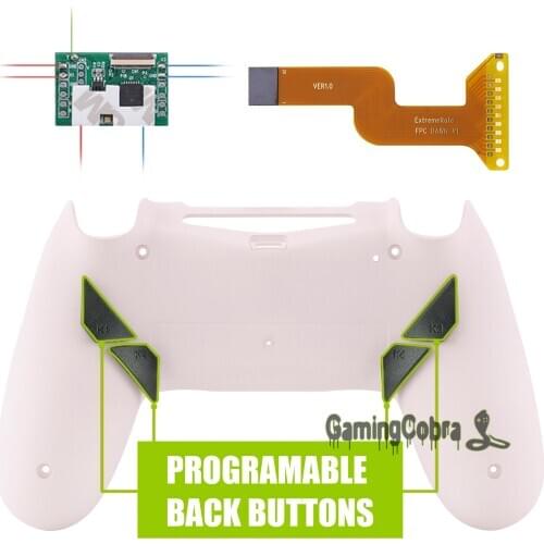 Soft Touch Sakura Pink Dawn Programable Remap Kit for PS4 Slim Pro Controller JDM 040/050/055 w/ Back Shell & 4 Back Buttons