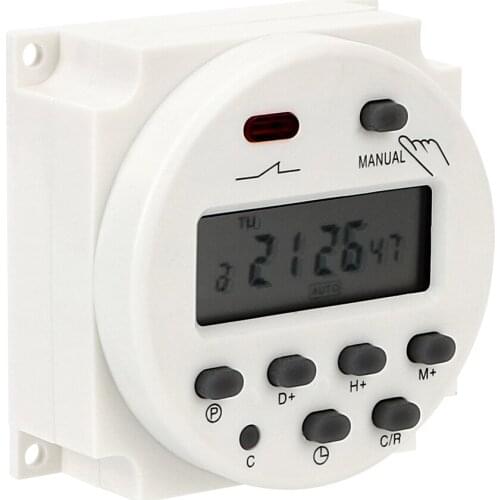 DIYWORK AC 220-250V Daily Weekly Programmable Timer Time Control Switch Digital LCD Electronic Auto On/Off Relay