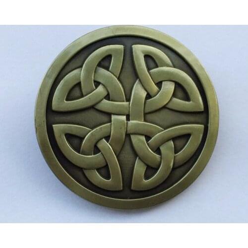 Round knot cowboys Belt Buckle