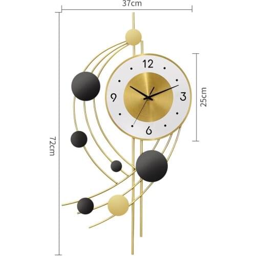 Creative Simple Wall Clocks Modern Design Metal Luxury Art Geometric Wall Clocks Living Room Reloj Pared Home Decorative DG50WC