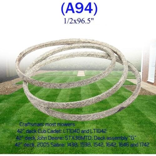 Replacement Deck Belt 1/2"x96" A94 Replace SPM201671081 754-04060 754-04060A 754-04060B 954-04060 954-04060A 954-04060B