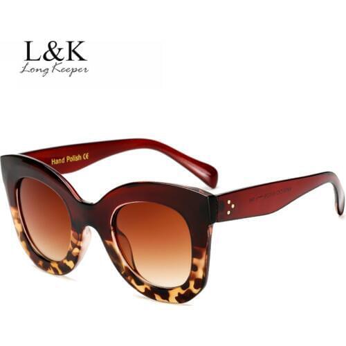 Long Keeper Squre Women Sunglasses Brand Designer Women Cat Eye Retro Men Sunglasses Fashion Lady Black Frame Eyewear AM6856