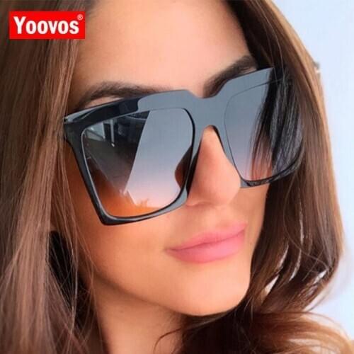 Yoovos Retro Sunglasses Women Square Women Sunglasses Oversized Sunglasses For Women Luxury Glasses Men Brand Designer Eyewear