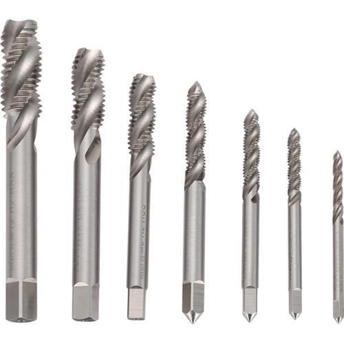 Spiral Fluted Machine Screw Tap M3/M4/M5/M6/M8/M10/M12 HSS Spiral Pointed Taps Tapping Screw Thread Forming Tap