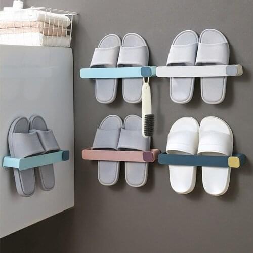 3PCS/Set shoe storage rack Bathroom Wall Mounted Slippers Hanger Shoe Organizer Hanging Box Family Storage Shoe Rack