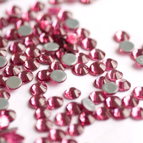 YANRUO 2058HF SS4-SS30 Rose Hotfix Strass Glass Beads Crystal Stone Flat Back Rhinestones For Clothing