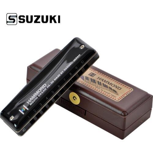 Suzuki HA-20 Promaster Hammond Professional 10-Hole Diatonic Harmonica / HA20 Blues Harp , Key of C
