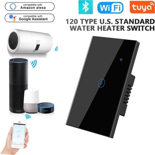 Tuya Water Heater Switch WiFi Bluetooth Smart Touch Switch Timer Smart Life Control US/AU Standard Work with Alexa Google Home