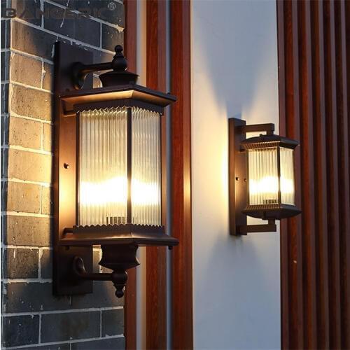 Outdoor Simple Retro Wall Lamps Waterproof LED Porch Lights Wall Sconce Aluminum Garden Balcony Aisle Lamp Decor Lighting