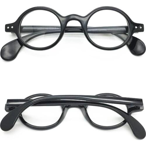 Vintage Oval Round 42.70mm Acetate Eyeglass Frames Myopia Mens Womens Full Rim Retro Fashion Glasses Rx Able