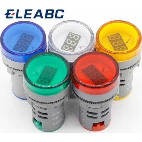 1pcs 22MM AC 60-500V LED Voltmeter voltage meter indicator pilot light Red Yellow Green white Blue