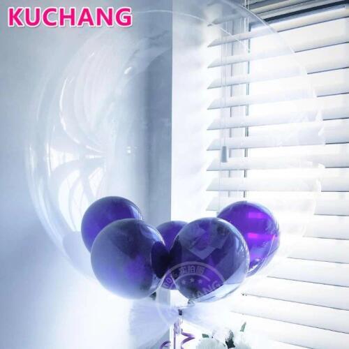 10pcs 10/18 /24/36inch No Wrinkle Bobo Transparent PVC Clear Bubble Balloons Birthday Party Wedding Decor Baby Shower Supplies
