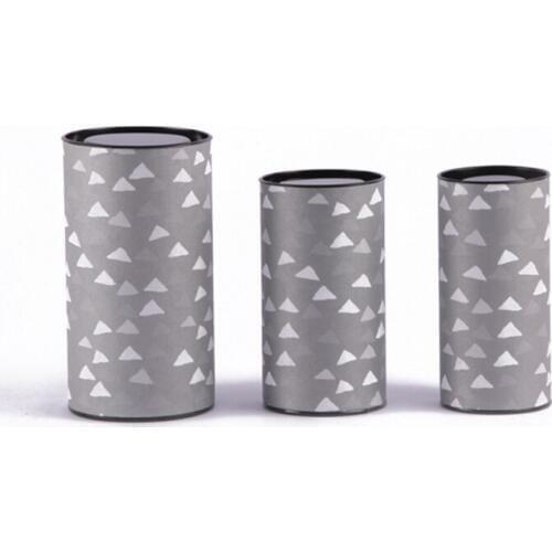 Xin Jia Yi Packaging Black Paper Tube Round Shape Metal Lid and Bottom Paper Tube Eco-friend Large Sizes Paper Food Grade Tube