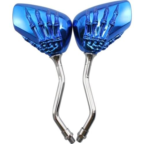 Skeleton Skull Hand Claw Rearview Mirror For Kawasaki Yamaha Street Bike Cruiser Chopper Scooter Dirt Bike Motorcycle Mirror