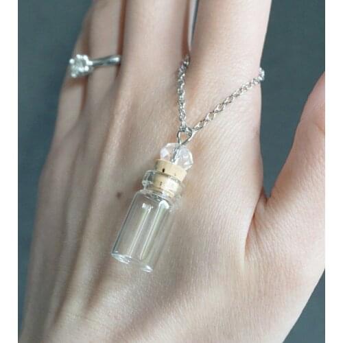 1ml 0.8ml clear amber Small Empty Clear Glass Bottles Vials with Cork Storage Crafts F20172316