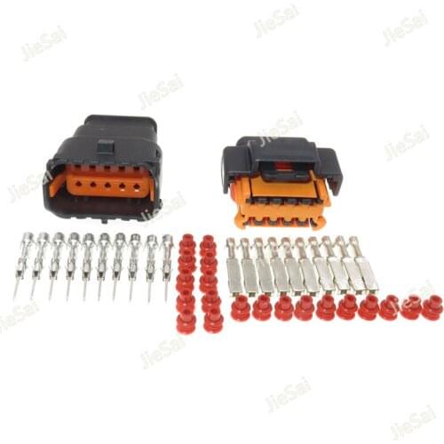 10 Pin/Way Auto Headlights Lamp Connector Plug Female Male Waterproof Socket With Terminal For Peugeot Citroen Renault