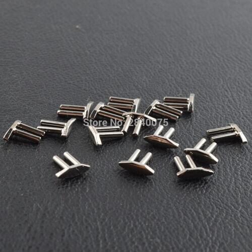 100PCS eyeglass double rivets for hinges double metal pins for eyeglass hinges or temples 1.18mm diameter 7mm length