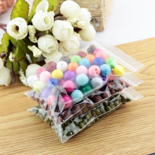 100pcs/lot Middle Ziplock jewelry bags Self sealing zip lock plastic bags Transparent PE Bags 14*20cm
