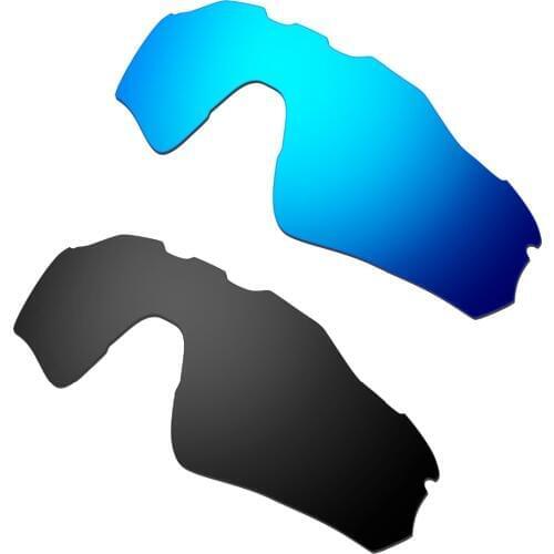 2 Pairs For Radar EV Path Polarized Replacement Lenses Blue & Black 100% UVA & UVB Protection