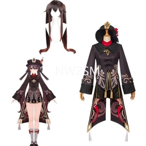 2021 New Game Genshin Impact Hutao Cosplay Costume Game Suit Uniform Hu Tao Halloween Costumes For Women