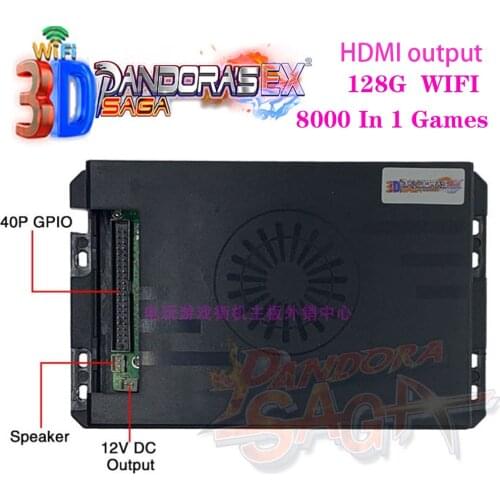 3D Pandora SAGA EX 128G 8000 In 1 Game Board Wifi Download Arcade Jamma Cartridge HDMI VGA For LCD Display