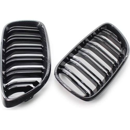 A Pair Carbon Fiber Car Front Kidney Grille Racing Grill For BMW E90 E91 E60 E70 E71 F10 F30 F35 F25 F26 F22 F23 F87 Car Styling