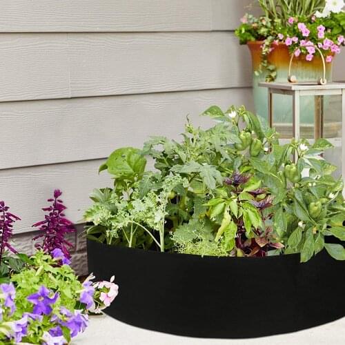 Huge Round Vegetable Flower Pot Bag Planter Outdoor Indoor Diameter 90cm-127cm Mini Garden Bed Felt Flowerpot