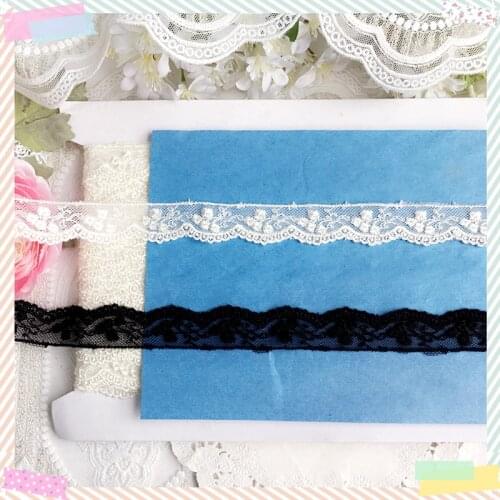 Black flower embroidery corrugated mesh lace diy handmade hair accessories clothing accessories