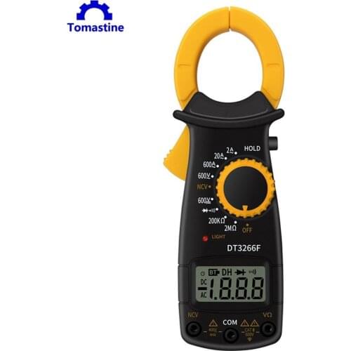DT3266F Non-contact Digital Amper Clamp Meter Multimeter Clamp Pincers Voltmeter Ammeter 600A AC/DC Ohm Current Voltage Tester