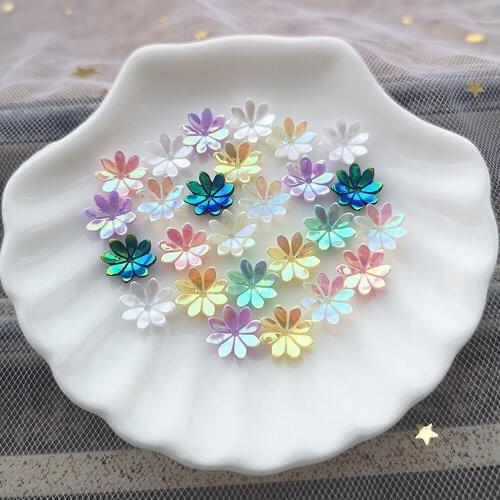 10MM Resin Flower Beads for DIY Hair Clip Hairpin Jewelry Making Handmade Accessories Material Loose Rhinestones with Hole