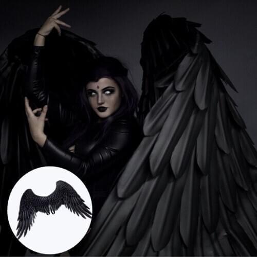Halloween 3D Angel Devil Big Wings Mardi Gras Theme Party Cosplay Accessories of Kid Adult Children Large Black Wings Costume