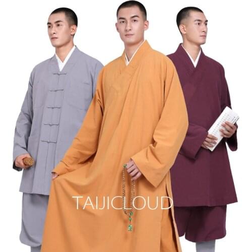 Cotton monk uniform, short gown, Arhat gown, long gown, big gown, monk uniform