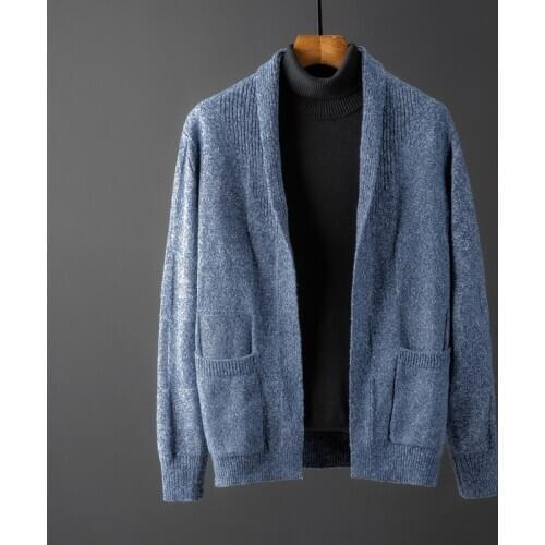 New Arrival Fashion Spring Autumn Men Casual Cardigan Fashion Jacket Computer Knitted Sweater Size M L XL XXL XXXL