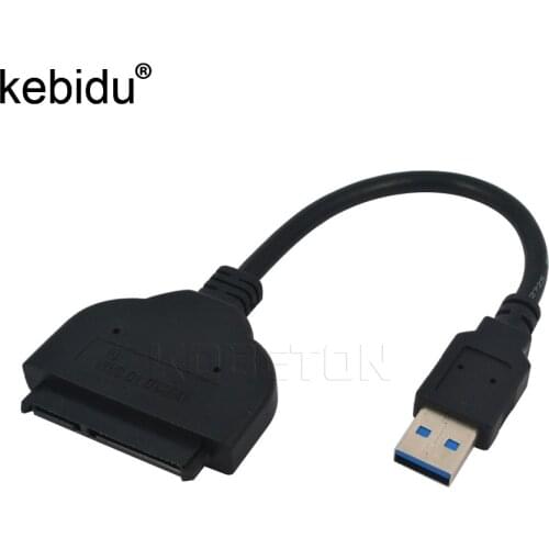 Kebidu 2.5 inch USB 3.0 to Sata 2.5'' Hard Drive HDD SSD DVD CD Rom Adapter Converter Serial ATA Cable For Laptop Optical