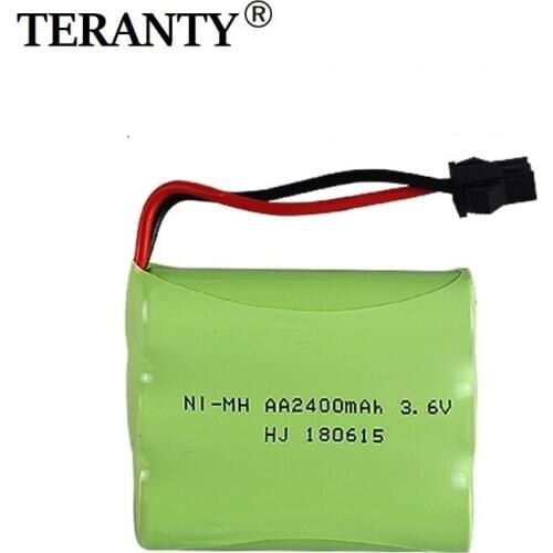 M Model ) Ni-MH 3.6V 2400mah Battery + 3.6v Charger For Rc toy Car Tank Train Robot Boat Gun AA 3.6v Rechargeable Battery Pack