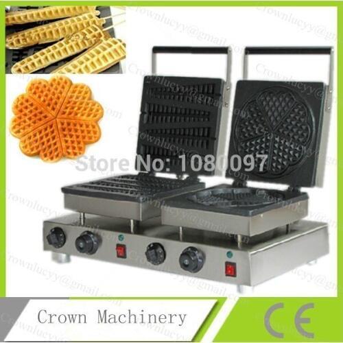 Lolly&Heart shape industry Waffle maker machine