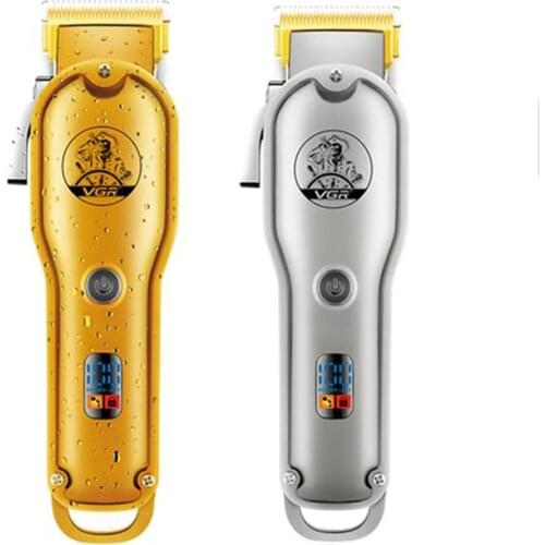 VGR 650 hair trimmer rechargeable hair clipper haircut machine oil head clipper push white hair carving10W powerful clipper LCD