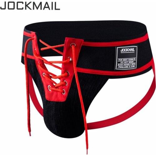Jockmail 2020 New Sexy Thongs Men Jockstrap White and Camouflage Green,3.15" Waistband Gay Men Underwear Bikini,US Size M~XL