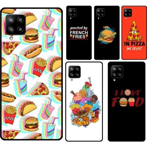 Hamburger Fries Pizza Fast Food Soft Case For Samsung A52 A12 A32 A42 A72 A31 A41 A51 A71 A21S A20e A02S A10 A20S A40 A50 A70