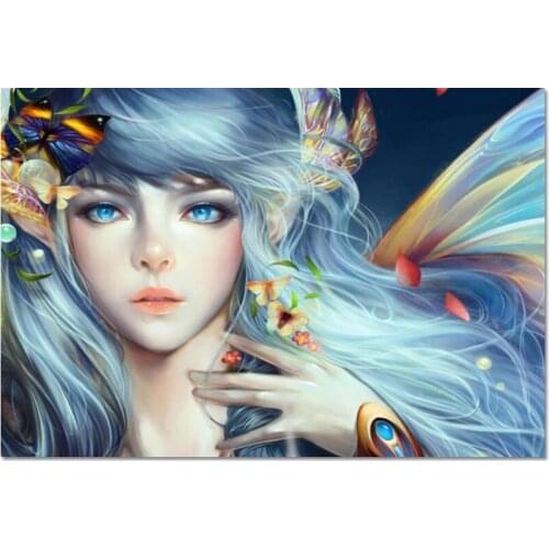New Arrival Custom Butterfly Fairy Poster Home Decoration Fashion Silk Fabric Wall Poster Customize Poster 30X45cm27X40cm