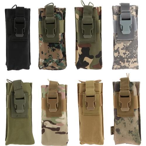 Outdoor Large Size Walkie Talkie Pocket Outdoor Mineral Water Bottle Bag Walkie Talkie Holder Holster Case Camouflage Pocket