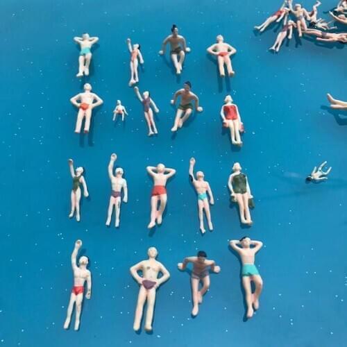 P50YY Swimming figures 1:48 model trains scale O