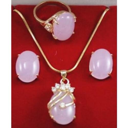 Popular New natural stone pendant earrings ring 2color green, purple