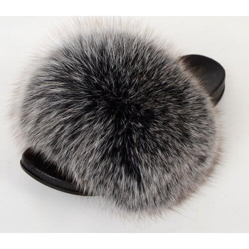 Fur Slides for Women House Sandles 2020 Purses Furry Fur Slippers Summer Fashion Shoes Fluffy Outside Cute Free Shipping