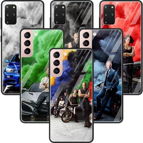 Glass Case for Samsung S21 S20 Ultra Shell For Galaxy S20 FE S21 S10 S9 S8 Plus S10 Lite S10e Cover Fast and Furious Moive