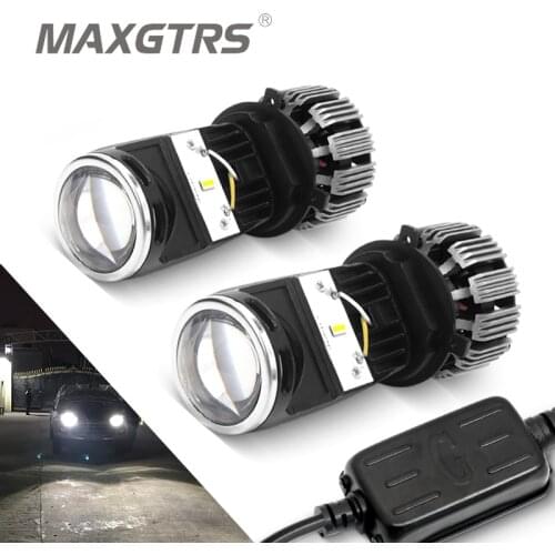 2X 80W/Pair Lamp H4 LED Mini Projector Lens Automobles LED Bulb LED Conversion Kit Hi/Lo Beam Headlight 12V/24V 5500K White